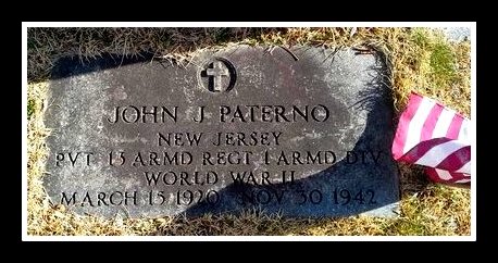 John J. Paterno, KIA WWII, of Belleville, N.J.