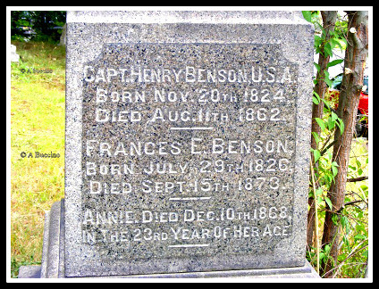 HENRY BENSON WAY, Capt. H. Benson, KIA Civil War.  Belleville, NJ