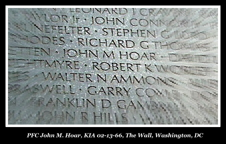 The Wall - John Michael Hoar - KIA 02-13-1966