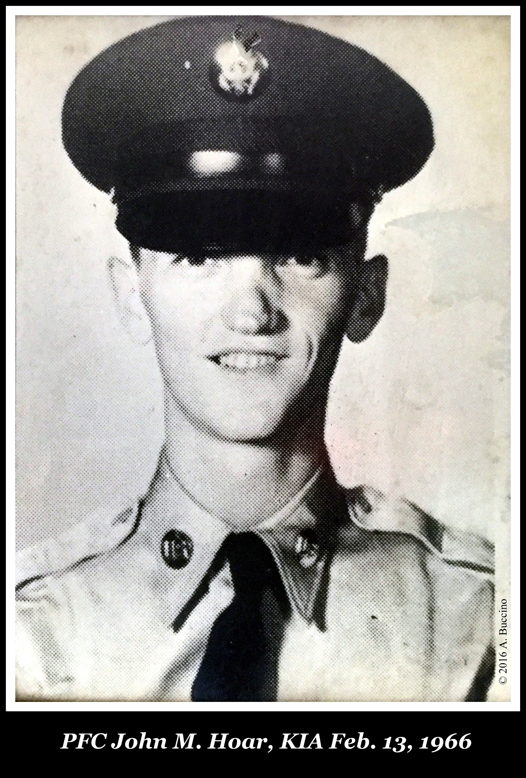 PFC John Hoar, Belleville NJ,  KIA in Vietnam 02-13-1966