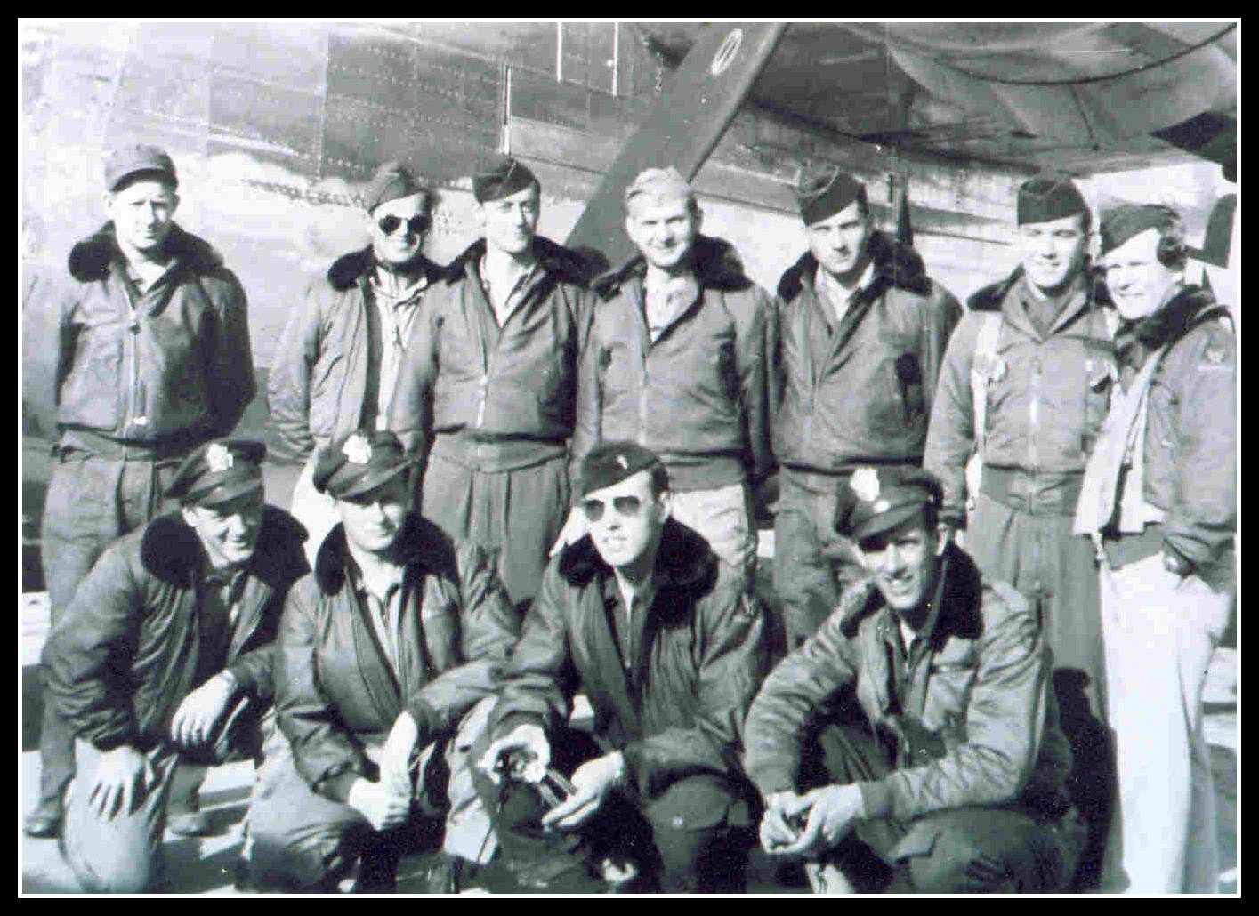 Air crew with S/Sgt. Clatie R. Cunningham, of Tennessee and Belleville, NJ